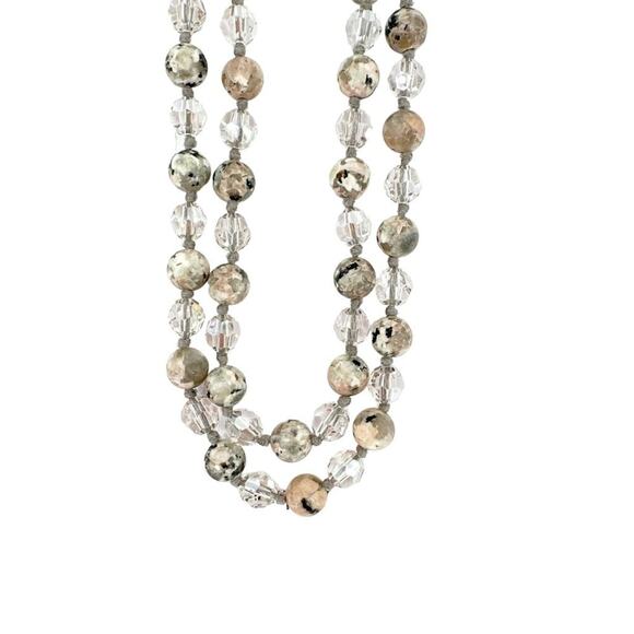 CHAN LUU Semi-Precious Necklace or Wrap Bracelet Clear & Natural - Picture 7 of 12